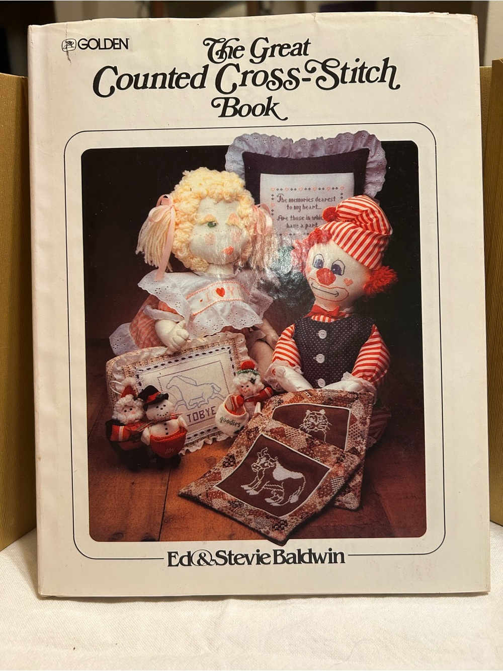 The Great Counted Cross-Stitch Book Patterns 1983 Hardcover Ed & Stevie Baldwin